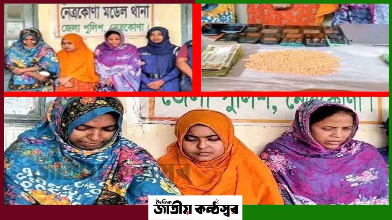 মাদক কারবারে পরিবার! নেত্রকোণায় তিন নারী গ্রেপ্তার, উদ্ধার নগদ টাকা ও ডিভাইস