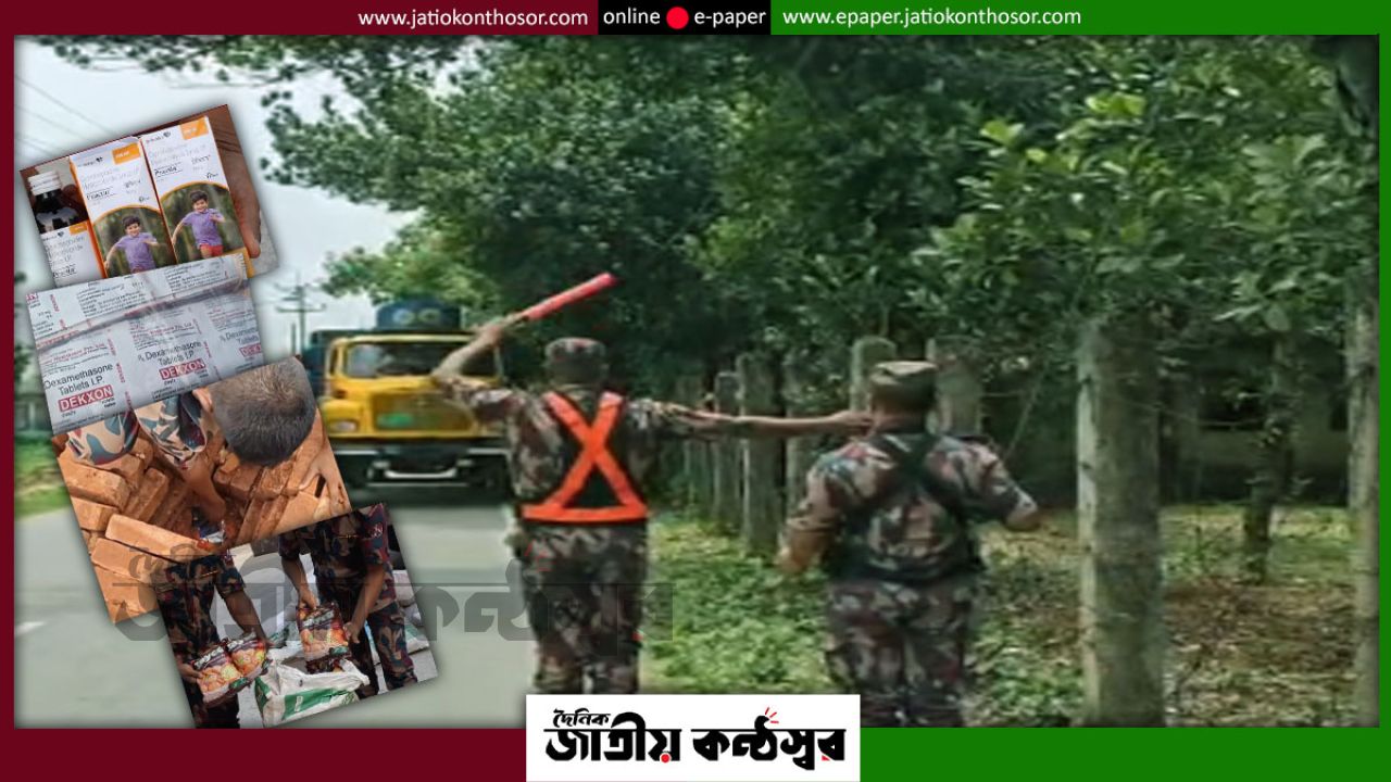 মাধবপুরে ইটবোঝাই ট্রাকে মিলল কোটি টাকার ভারতীয় পণ্য, বিজিবির অভিযানে চোরাচালান জব্দ